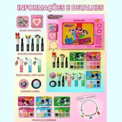 Mega Box de Maquiagem Meninas Super Poderosas: Edição Limitada