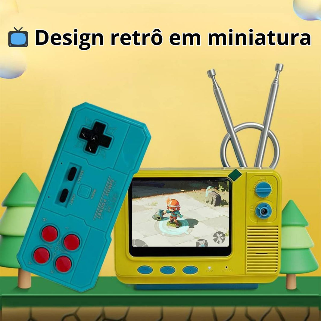 Mini Game Retrô Classic – 300 Jogos | 1 Controle + TV Mini