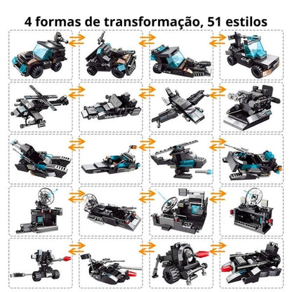 Mega Kit de Peças de Montagem Swat