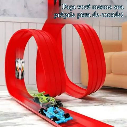 Pista de Corrida Loop Racer 4,96 Mts  + 4 Carrinhos em Metal