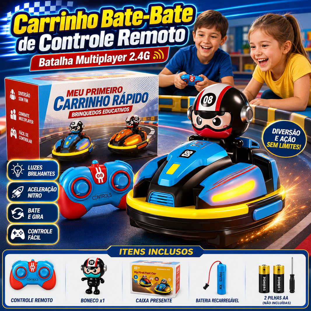 Carrinho Bate-Bate de Controle Remoto: A Batalha Vai Começar!