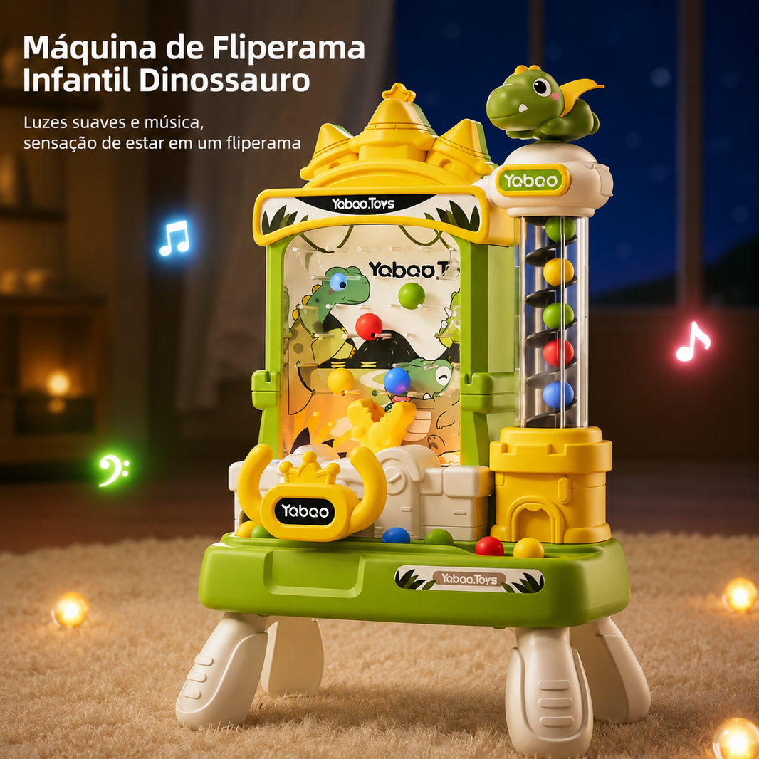 Máquina de Fliperama Infantil Dinossauro
