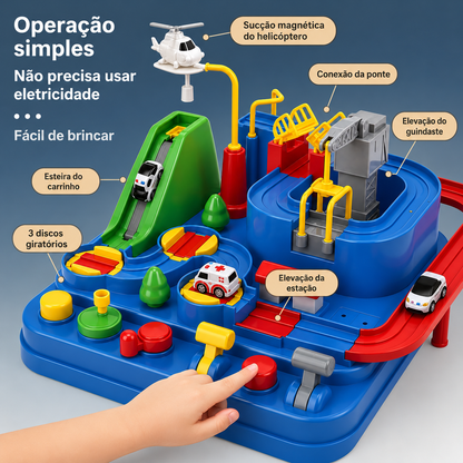 Pista de Aventura Carrinhos: Complete Todos os Desafios!