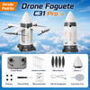 Drone Foguete C31 Pro | Câmera, Efeito de Fumaça e Luz