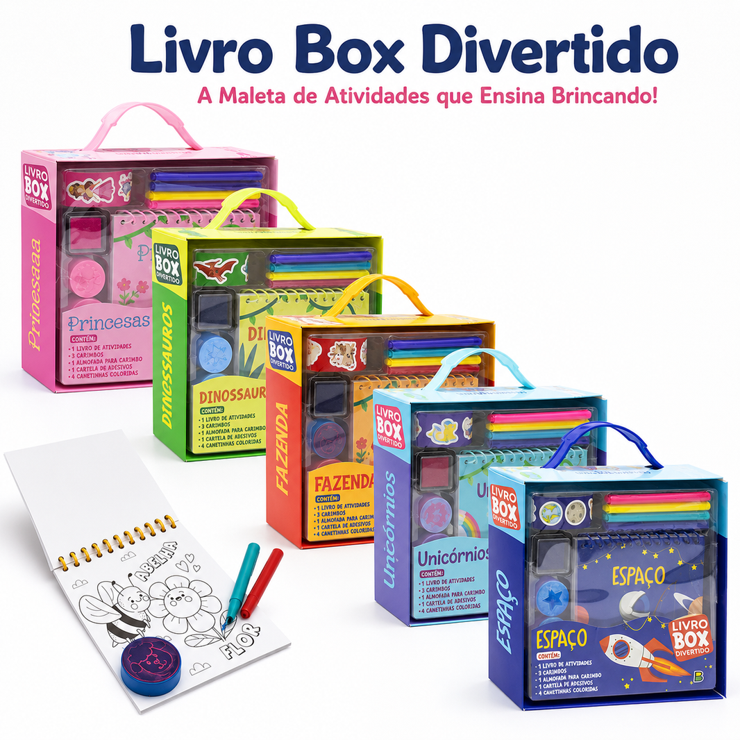 Livro Box Divertido: A Maleta de Atividades que Ensina Brincando!
