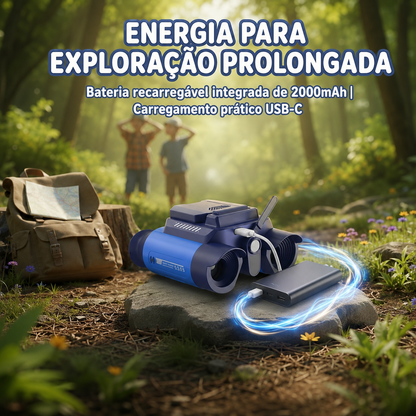 Binóculo Infantil com Câmera Adventures | Zoom 10X, Visão Noturna e Tela 2.4"