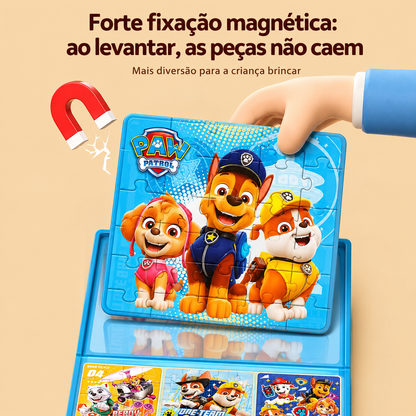 Quebra Cabeça Magnético Patrulha Canina 3 em 1