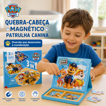 Quebra Cabeça Magnético Patrulha Canina 3 em 1