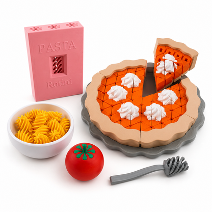 Kit Montessori 3D: Macarrão + Torta Articulada