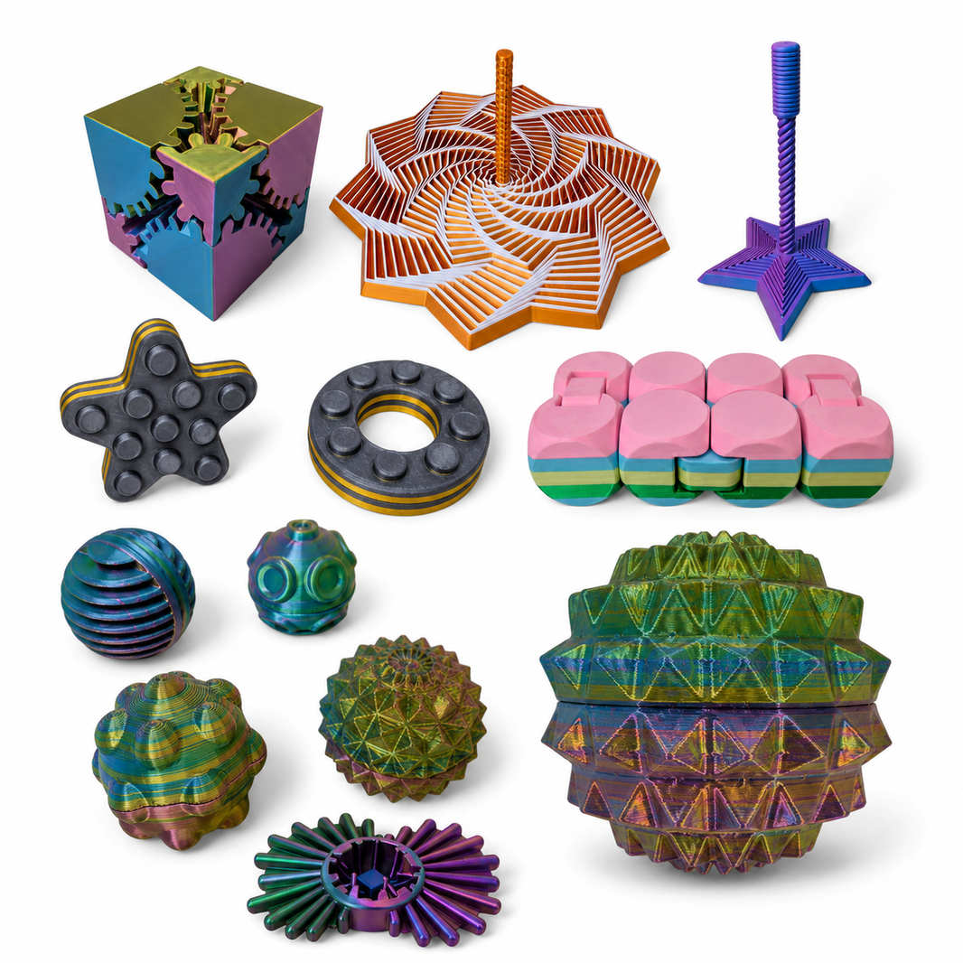 Kit Ouro Brinquedos Sensoriais 3D
