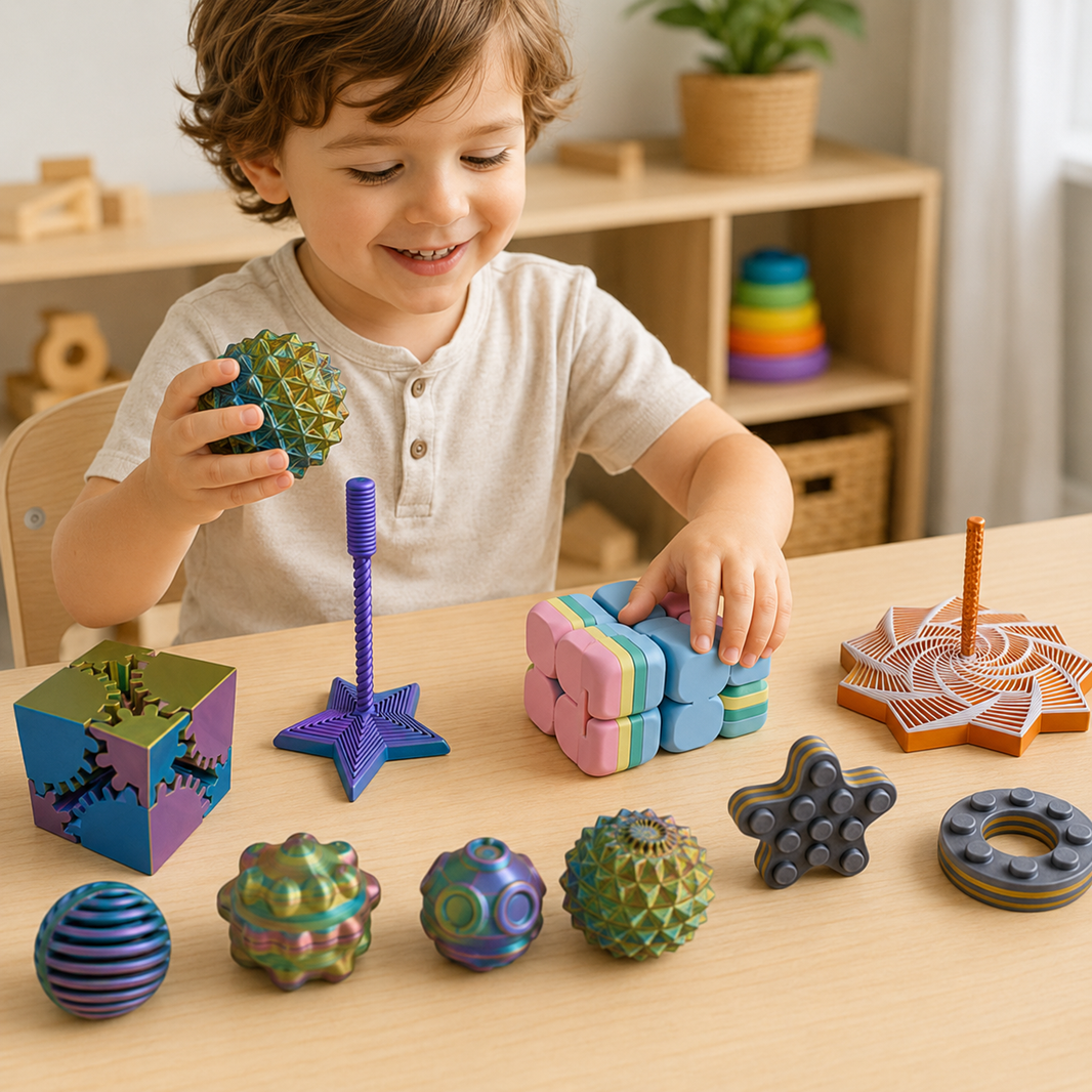 Kit Ouro Brinquedos Sensoriais 3D