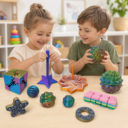 Kit Ouro Brinquedos Sensoriais 3D