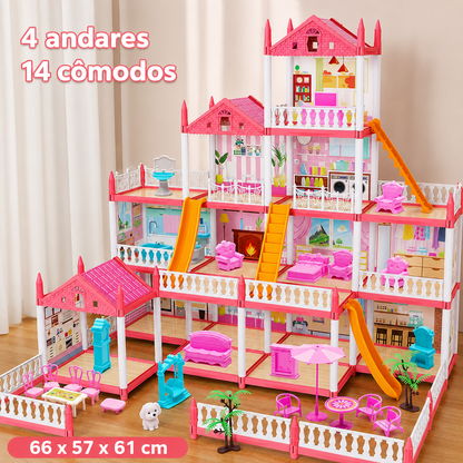 Casa de Bonecas Castelo Rosa: O Lar dos Sonhos das Bonecas!