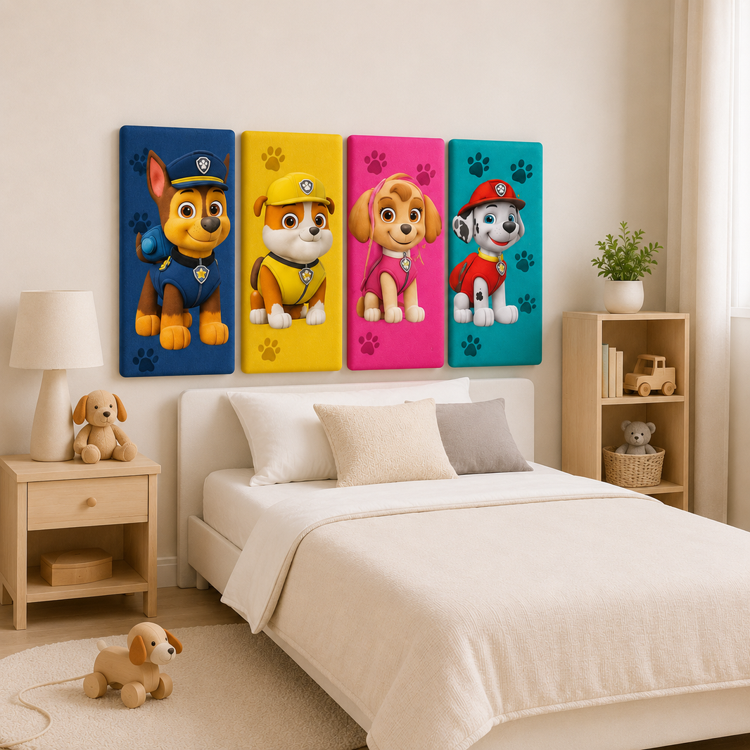 Cabeceira Patrulha Canina Modular: O Quarto dos Sonhos do Seu Pequeno Herói!