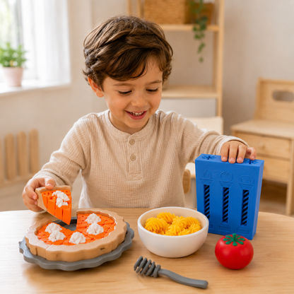 Kit Montessori 3D: Macarrão + Torta Articulada