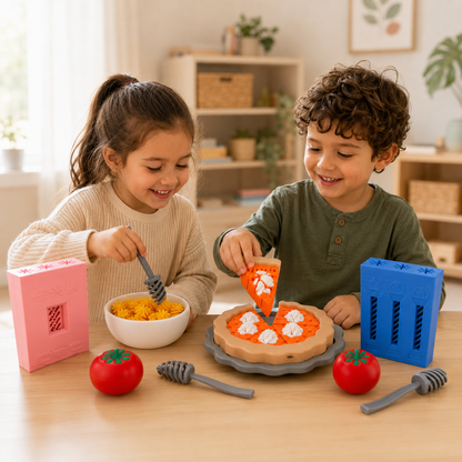 Kit Montessori 3D: Macarrão + Torta Articulada