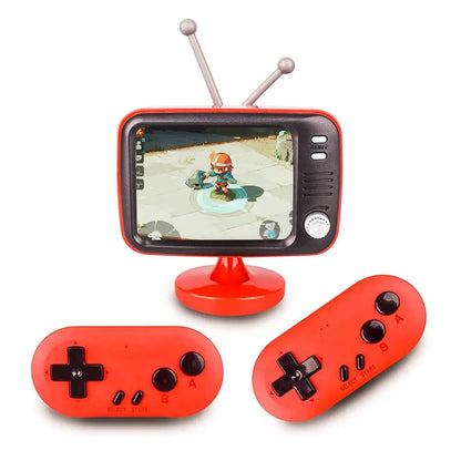 Mini Game Retrô Duplo – 300 Jogos | 2 Controles + TV Mini