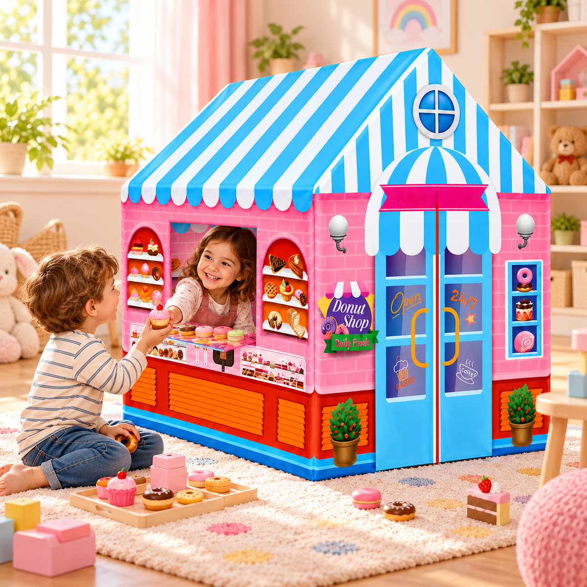 Cabana Infantil Doceria Mágica com Luzes