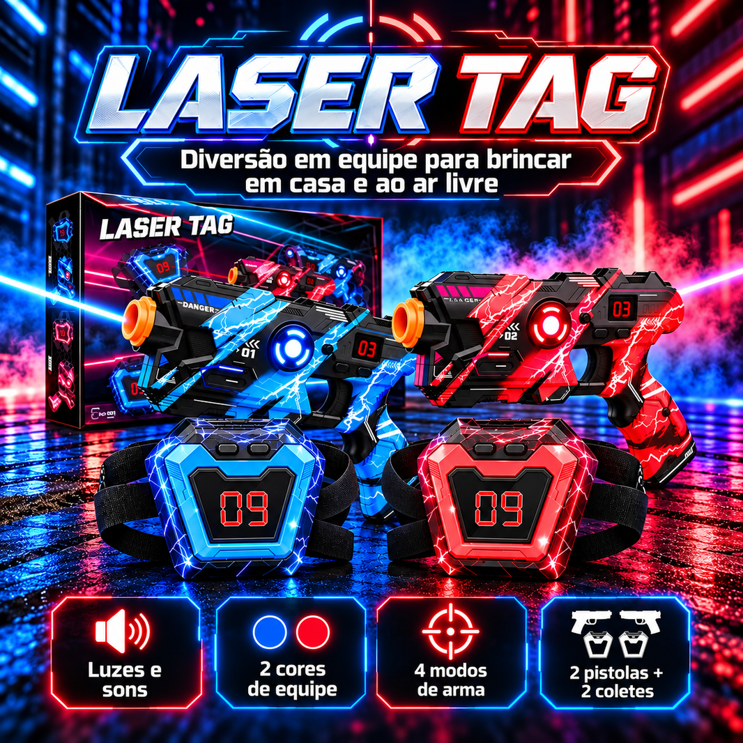Kit Arena Laser Tag 2 Jogadores