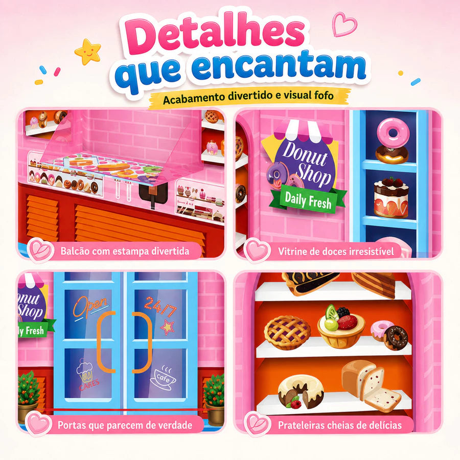 Cabana Infantil Doceria Mágica com Luzes