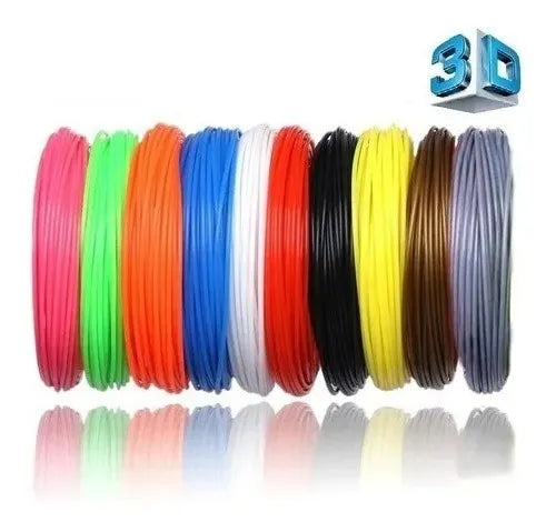 Refil Filamento PLA Para Caneta 3D, 100M (20 cores 5M cada)
