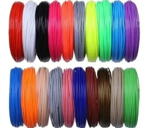 Refil Filamento PLA Para Caneta 3D, 100M (20 cores 5M cada)