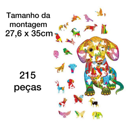 Quebra Cabeças De Animais 3D Em Madeira