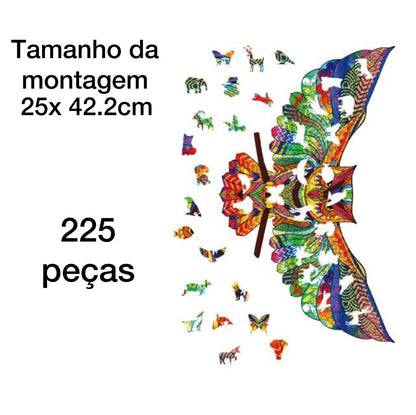 Quebra Cabeças De Animais 3D Em Madeira