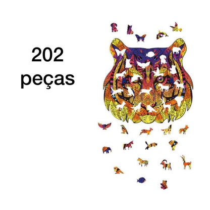 Quebra Cabeças De Animais 3D Em Madeira