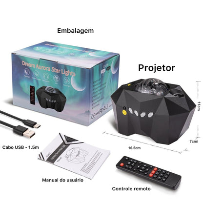 Projetor De Galáxia Star Pro Com Bluetooth