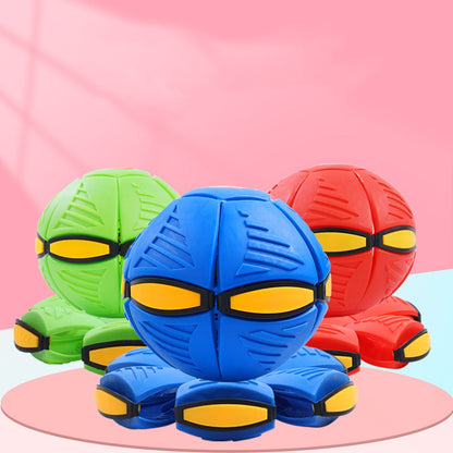 Bola Divertida UFO Com Luz LED Vira Disco Voador
